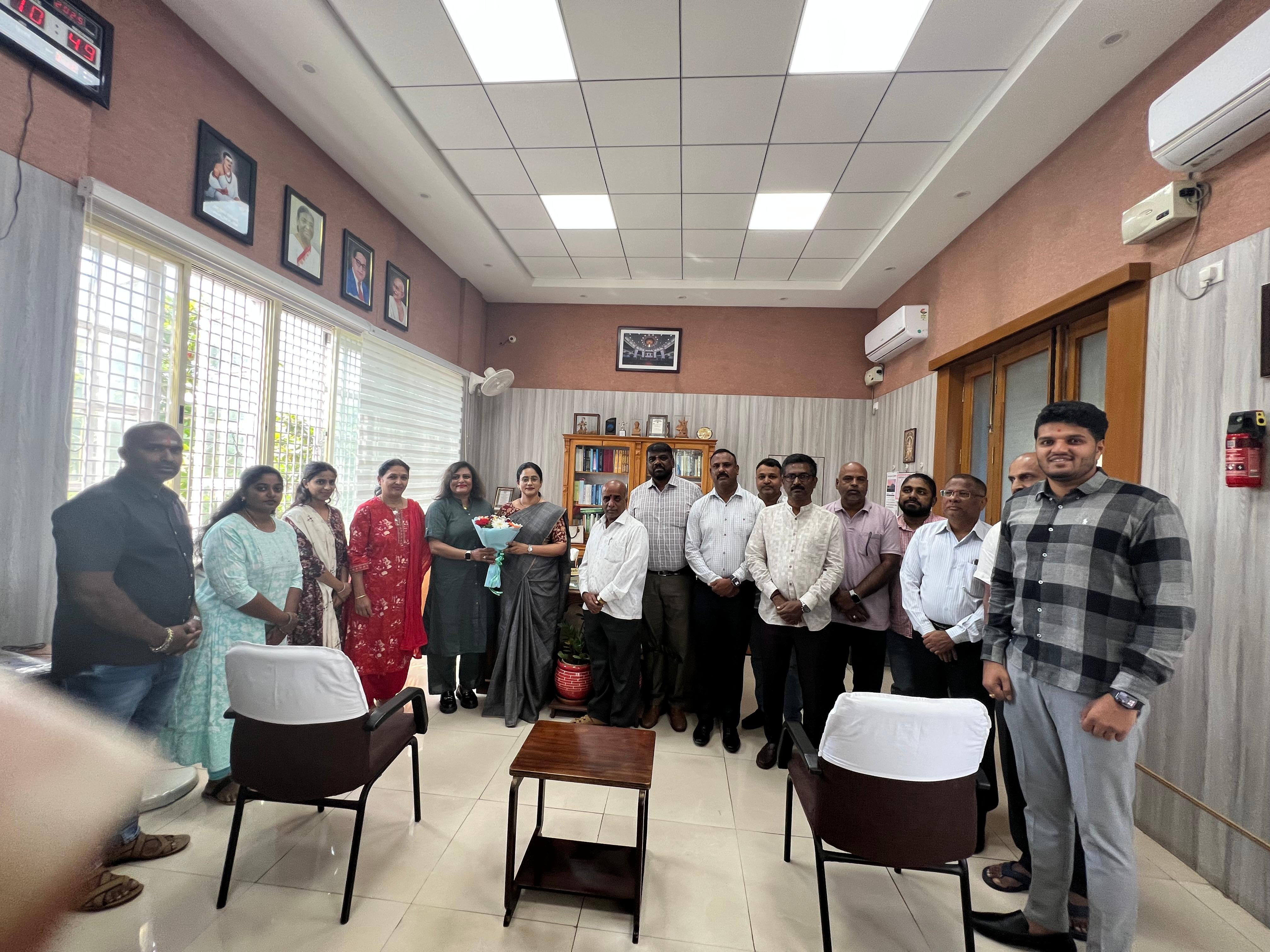 Smt. M.K. Savitha, K.A.S., officially assumed charge as the Registrar of the University of Mysore